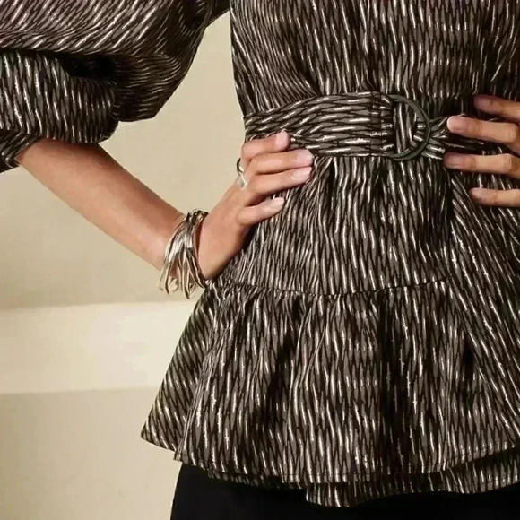 Banana Republic Belted Tiered Blouse - Picture 5 of 8